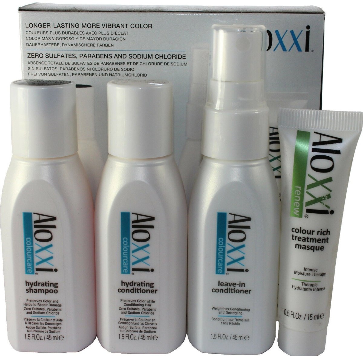 Aloxxi Try Me Kit Hydrating Series Travel Purse Size (Set of 4) - Usa Pro Hair
