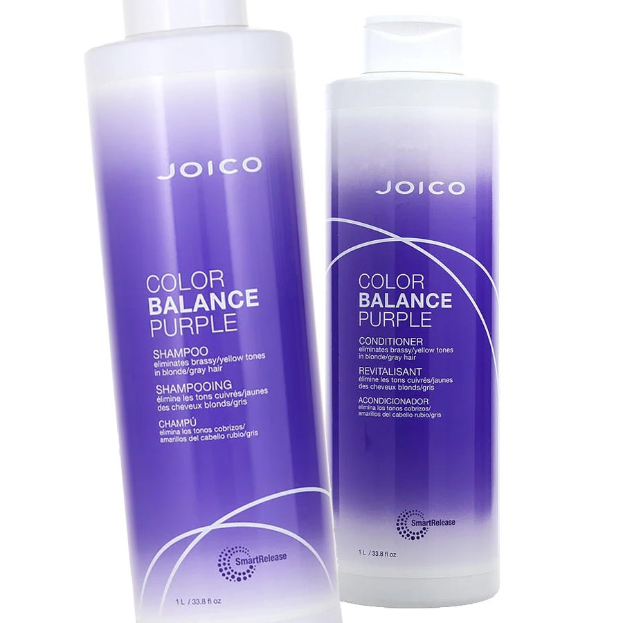 Joico Color Balance Shampoo + Conditioner Purple DUO 33.8 oz - Usa Pro Hair