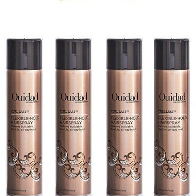 Ouidad Curl last Flexible Hold Hair spray Purse size 1.7 oz - Pack of 4 - Usa Pro Hair