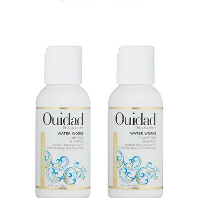 Ouidad Water Works Clarifying Shampoo Travel Size 2.5 oz - Pack of 2 - Usa Pro Hair