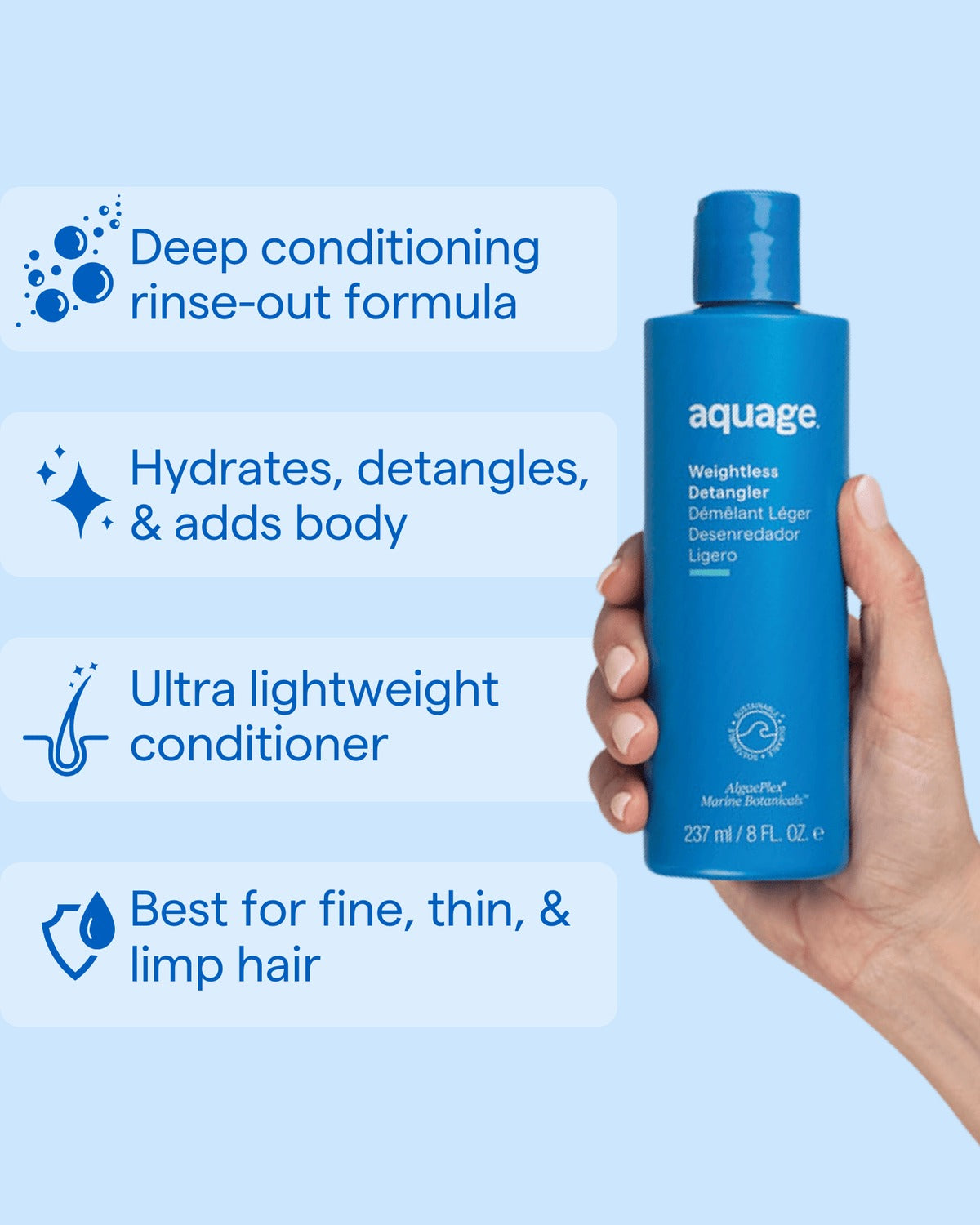 Aquage Weightless Detangler 8 oz - Pack of 2