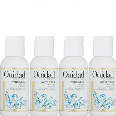 4 pack Ouidad Water Works Clarifying Shampoo travel size 2.5 oz - Usa Pro Hair