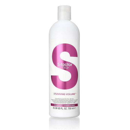 TIGI S-Factor Stunning Volume Shampoo for Unisex Fine Flat Hair 25.36 oz