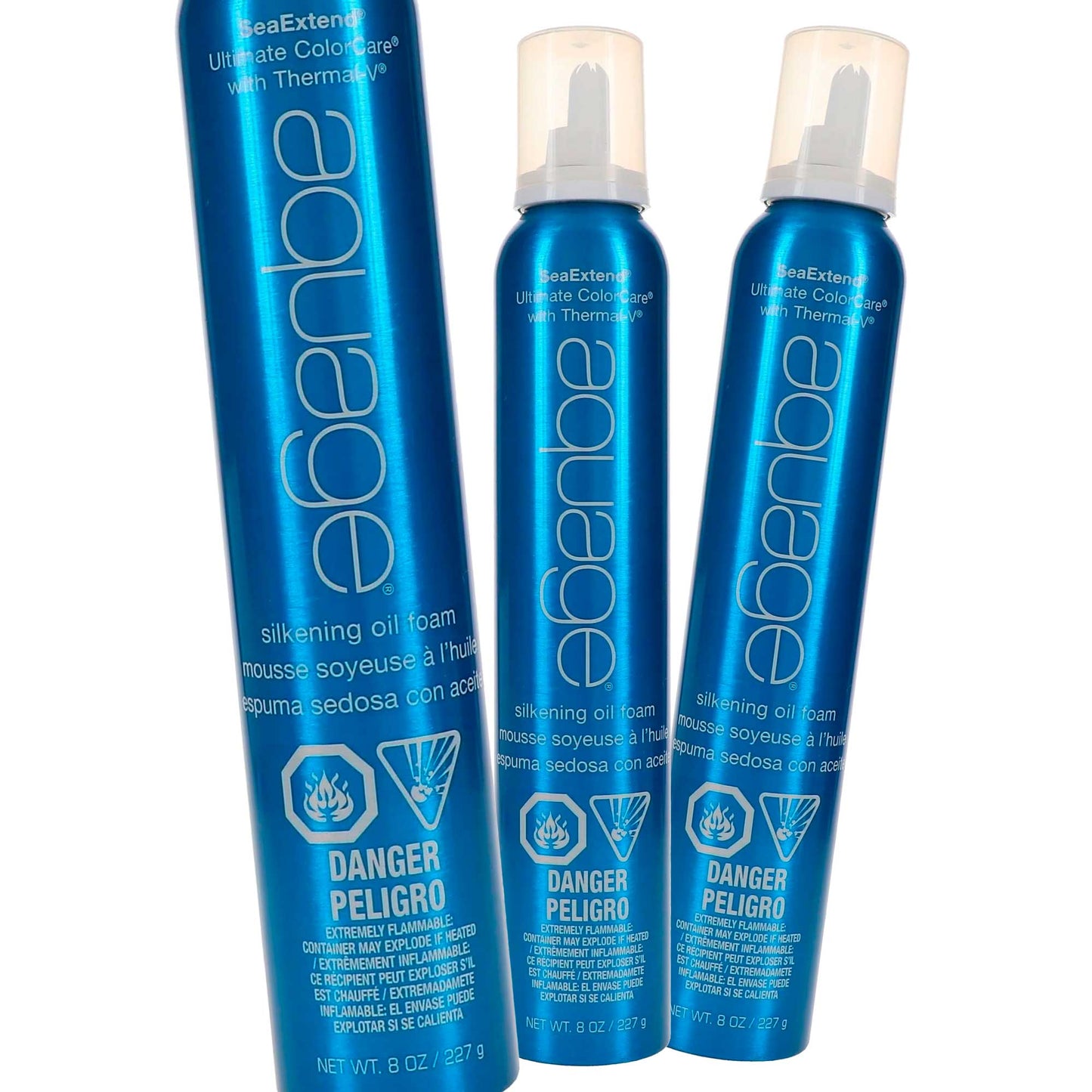 Aquage SeaExtend Silkening Oil Foam, 8 Oz - Pack of 3