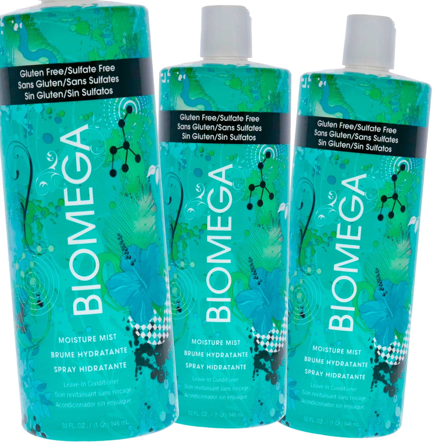 Aquage Biomega Moisture Mist Leave In Conditioner, 32 oz - Pack of 3
