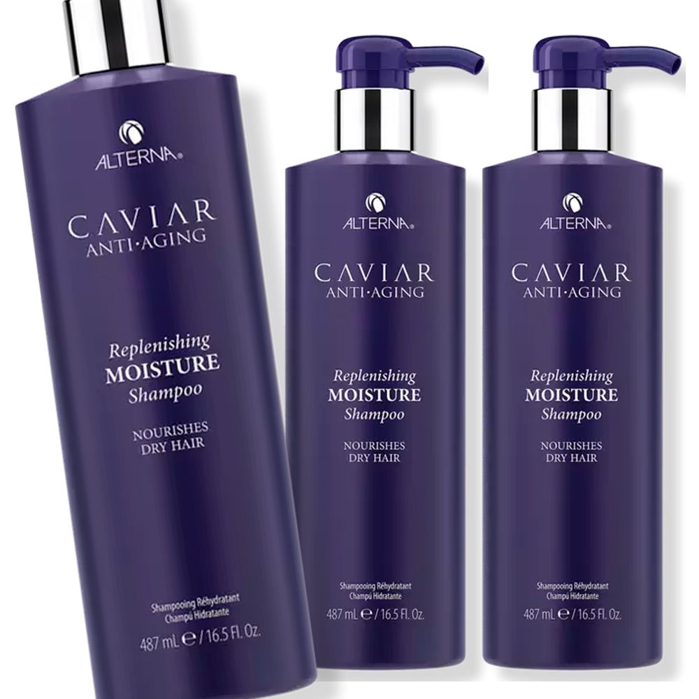 Alterna Caviar Anti - Aging Replenishing Moisture Shampoo 16.5 oz - Pack of 3 - Usa Pro Hair