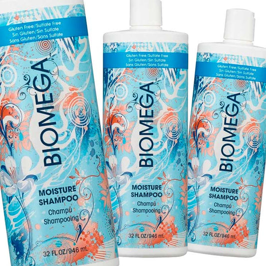 Aquage Biomega Moisture Shampoo Sulfate Free 32 oz - Pack of 3 - Usa Pro Hair