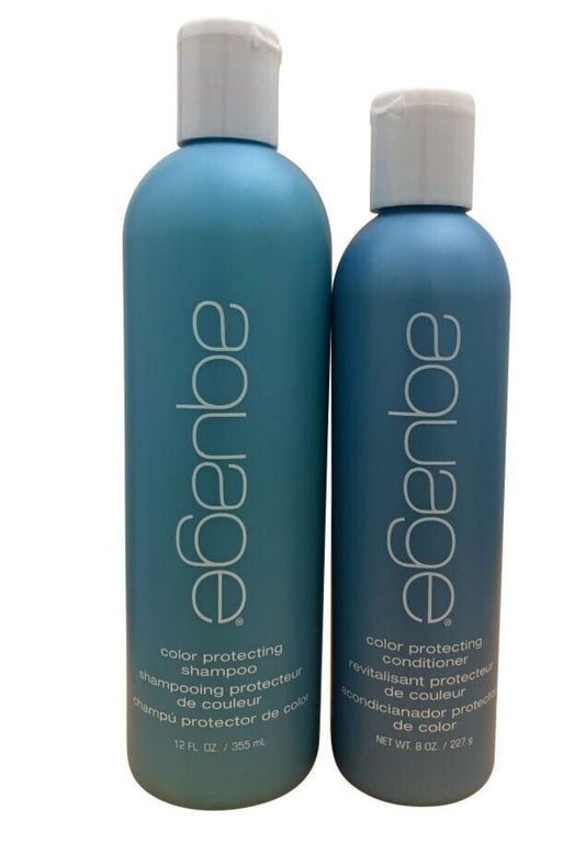 Aquage Color Safe Hair Protecting Shampoo 12 oz Conditioner 8 oz Duo - Usa Pro Hair