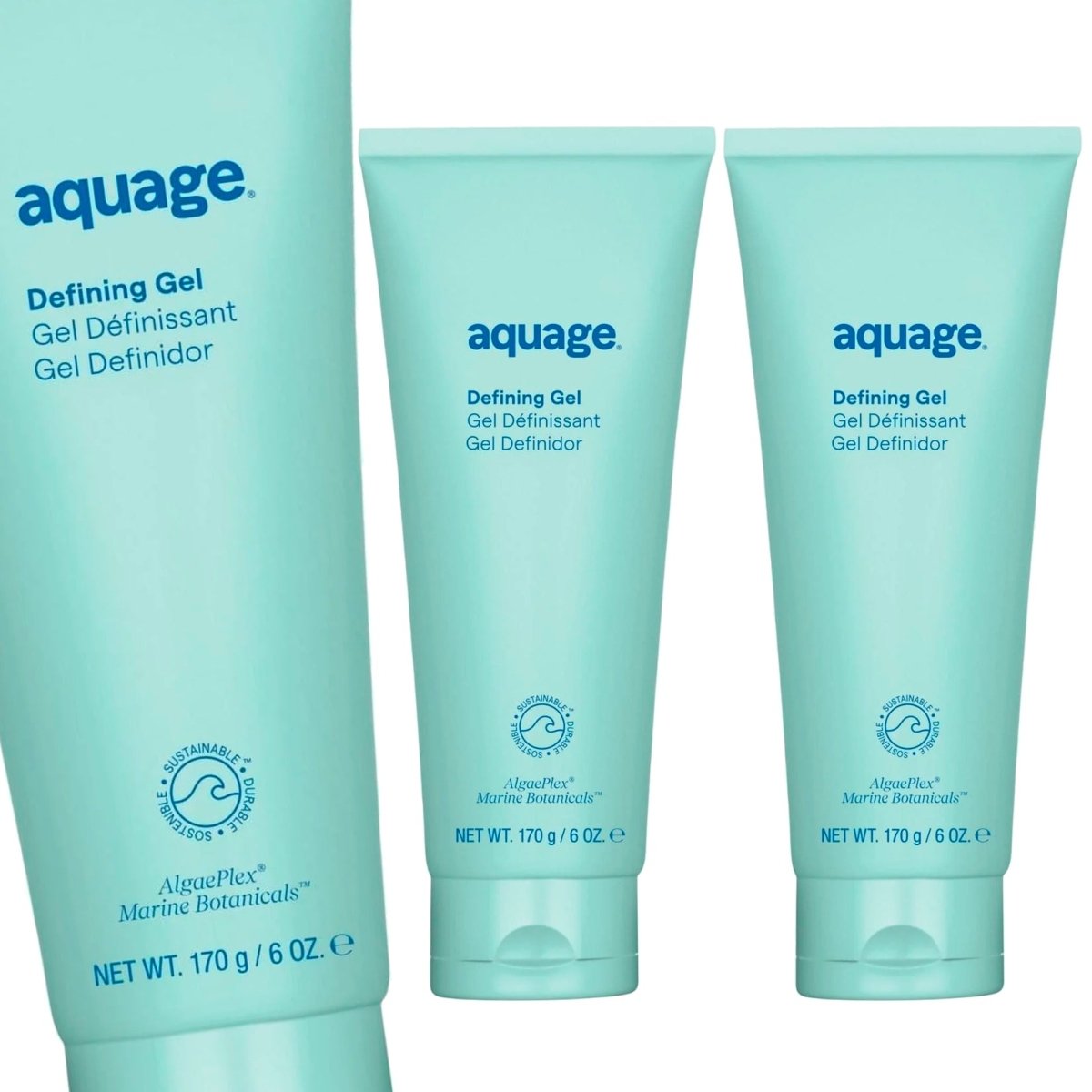 Aquage Defining Gel For Curly Wavy 6 Oz - Pack of 3 - Usa Pro Hair