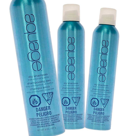 Aquage Dry Shampoo Style Extending Spray 8 oz - Pack of 3 - Usa Pro Hair