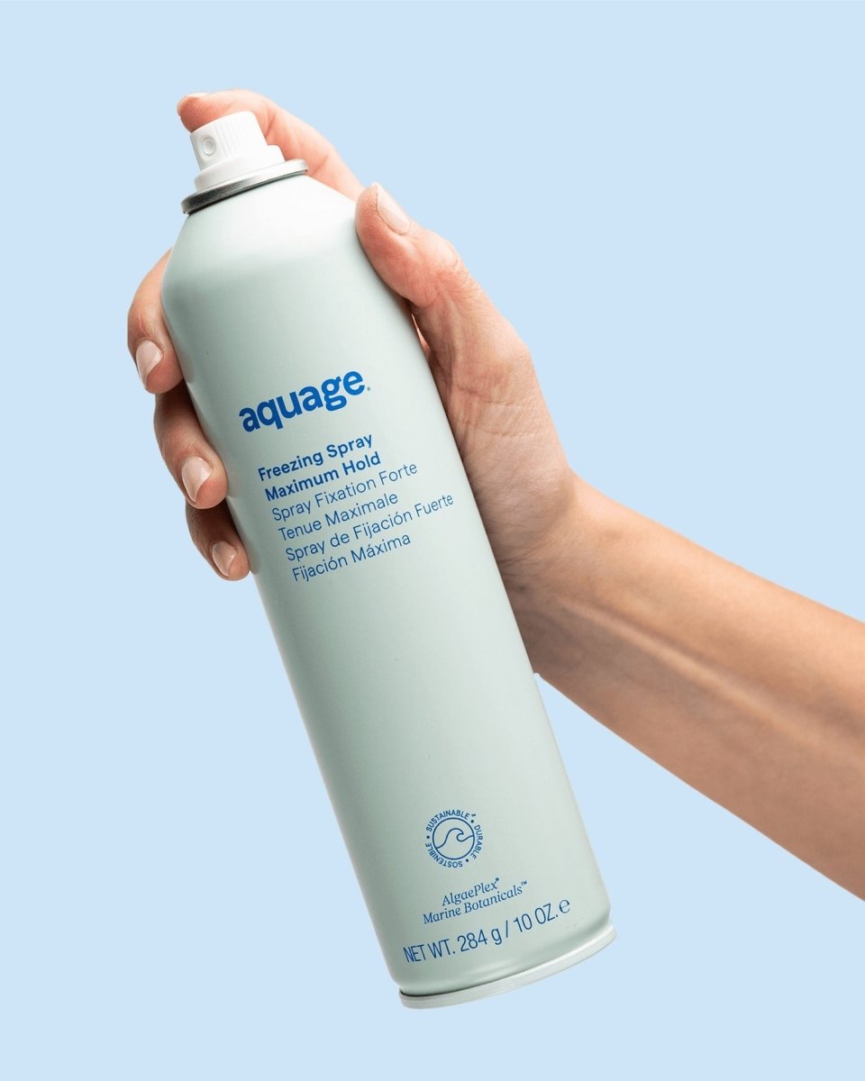 Aquage Freezing Spray Maximum Hold Hair Spray 10 oz - Pack of 2 - Usa Pro Hair