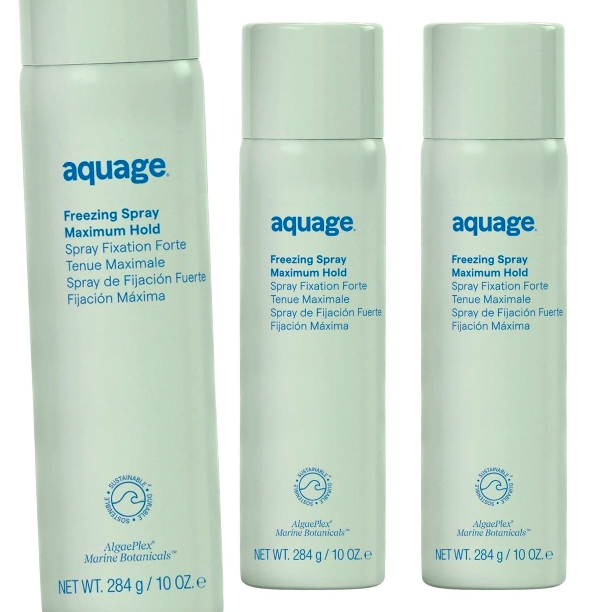 Aquage Freezing Spray Maximum Hold Hair Spray 10 oz - Pack of 3 - Usa Pro Hair