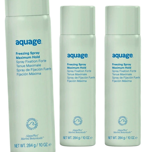 Aquage Freezing Spray Maximum Hold Hair Spray 10 oz - Pack of 3 - Usa Pro Hair