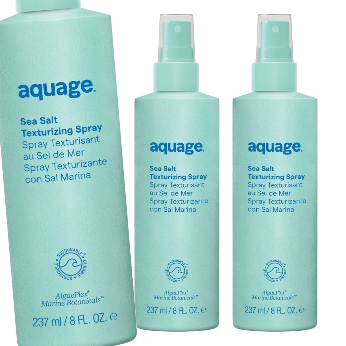 Aquage Sea Salt Texturizing Spray Hair Spray 8 oz - Pack of 3 - Usa Pro Hair