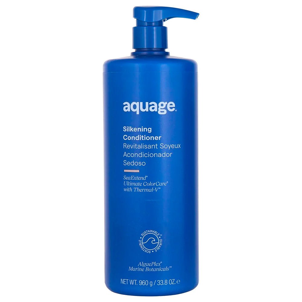 Aquage SeaExtend Silkening Shampoo & Conditioner Ultimate ColorCare 33.8 oz DUO - Usa Pro Hair