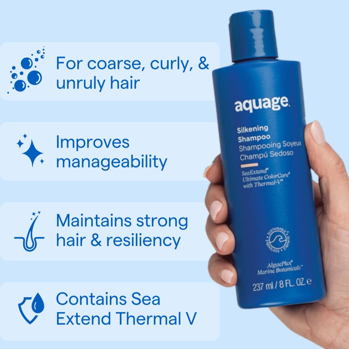 Aquage SeaExtend Silkening Shampoo Ultimate ColorCare 33.8 oz - Usa Pro Hair