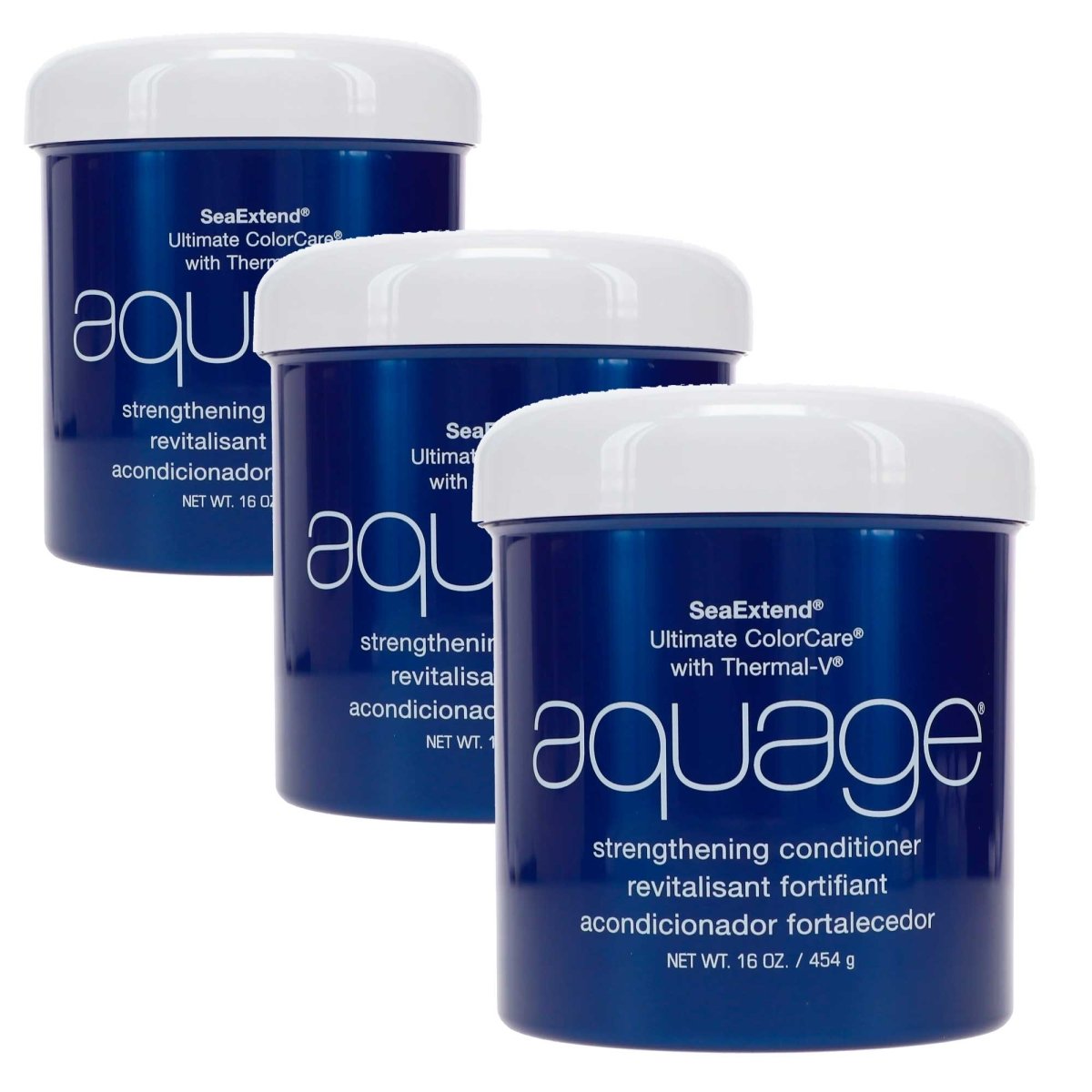 Aquage SeaExtend Strengthening Conditioner 16 oz - Pack of 3 - Usa Pro Hair