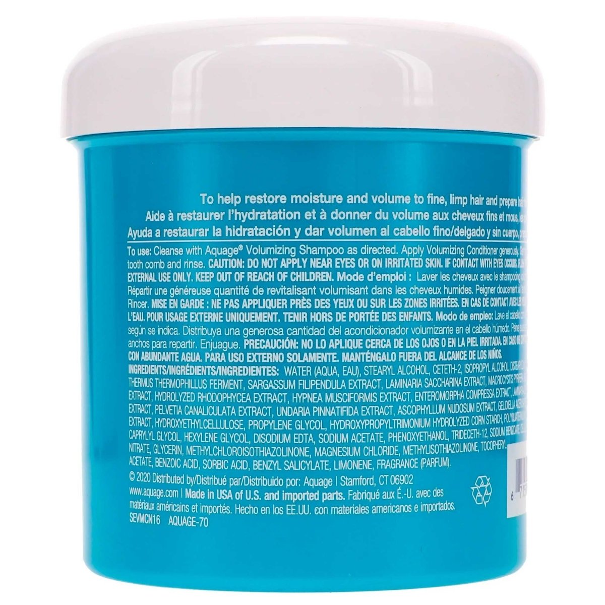 Aquage SeaExtend Volumizing Shampoo 33.8oz + Conditioner 16 oz DUO - Usa Pro Hair