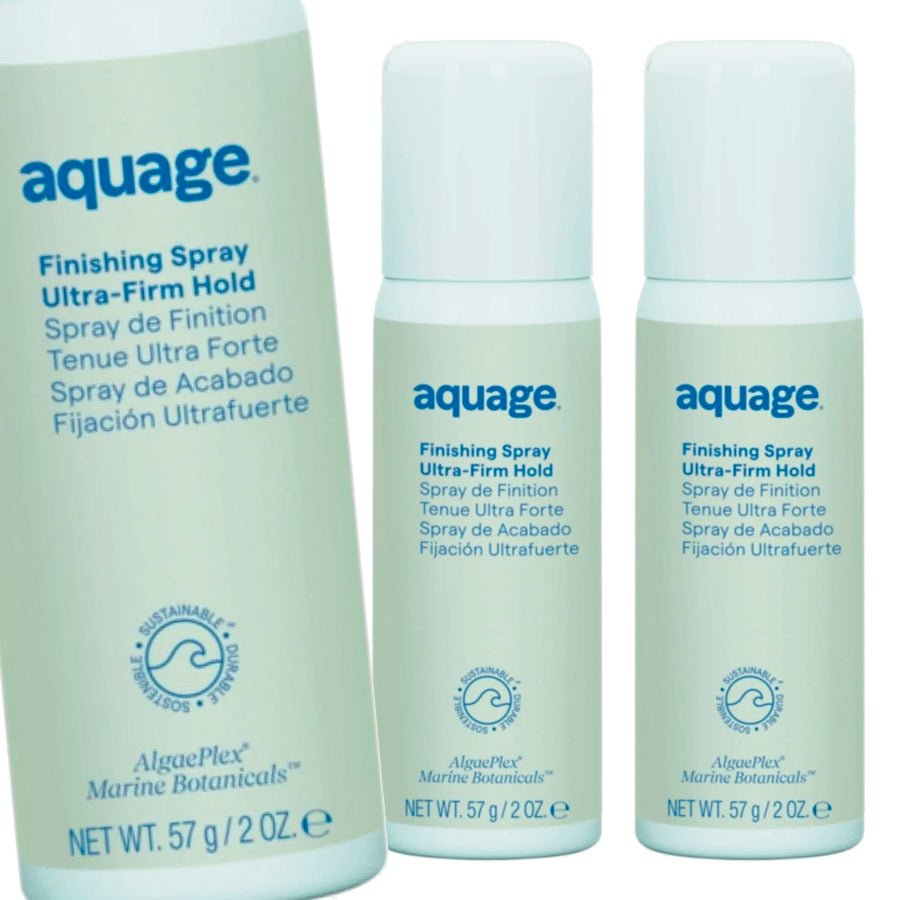 Aquage Travel - Size Finishing Spray Ultra - Firm Hold 2oz LVOC - Pack of 3 - Usa Pro Hair