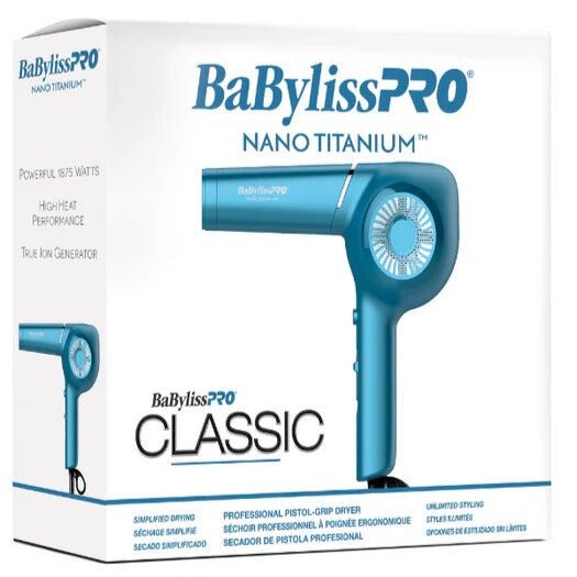BaBylissPRO Nano Titanium Classic Pistol Hair Dryer *Box may be damaged - Usa Pro Hair