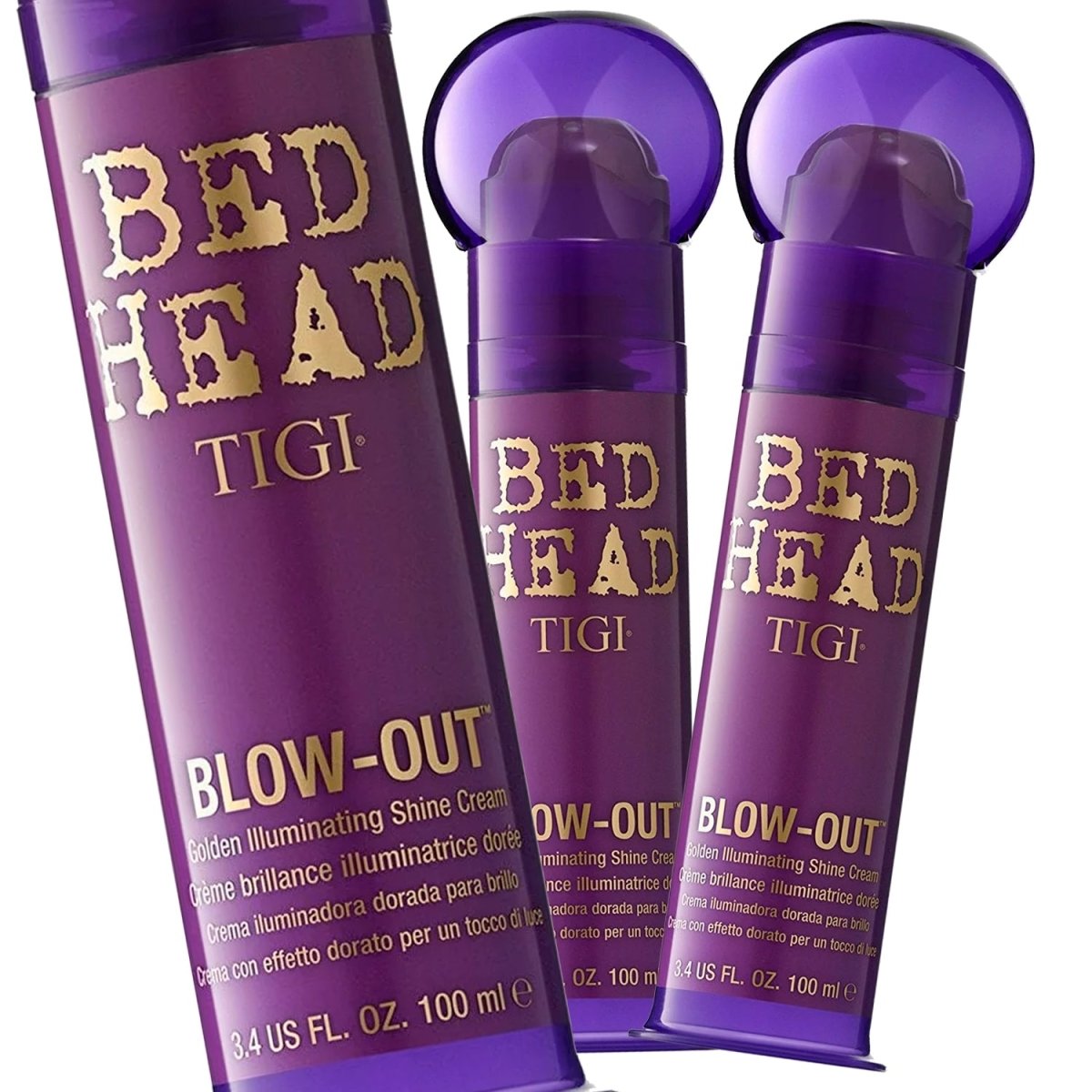 Bed Head Blow - Out Golden Illuminating Shine Cream 3.4 oz (Pack of 3) - Usa Pro Hair