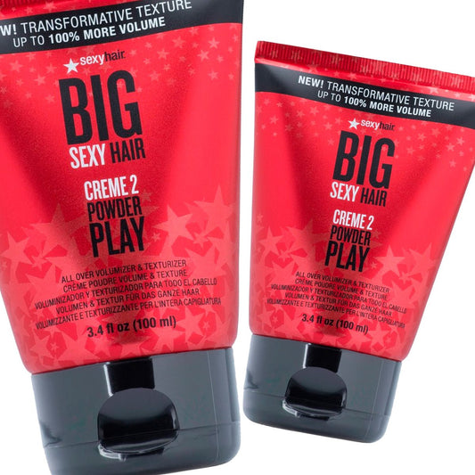 Big Sexy Hair Creme 2 Powder Play All Over Volumizer & Texturizer 3.4 oz - Pack of 2 - Usa Pro Hair