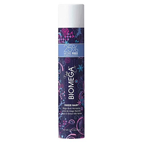Biomega Freeze Baby Mega Hold Hairspray 12.5 oz - Pack of 2 - Usa Pro Hair