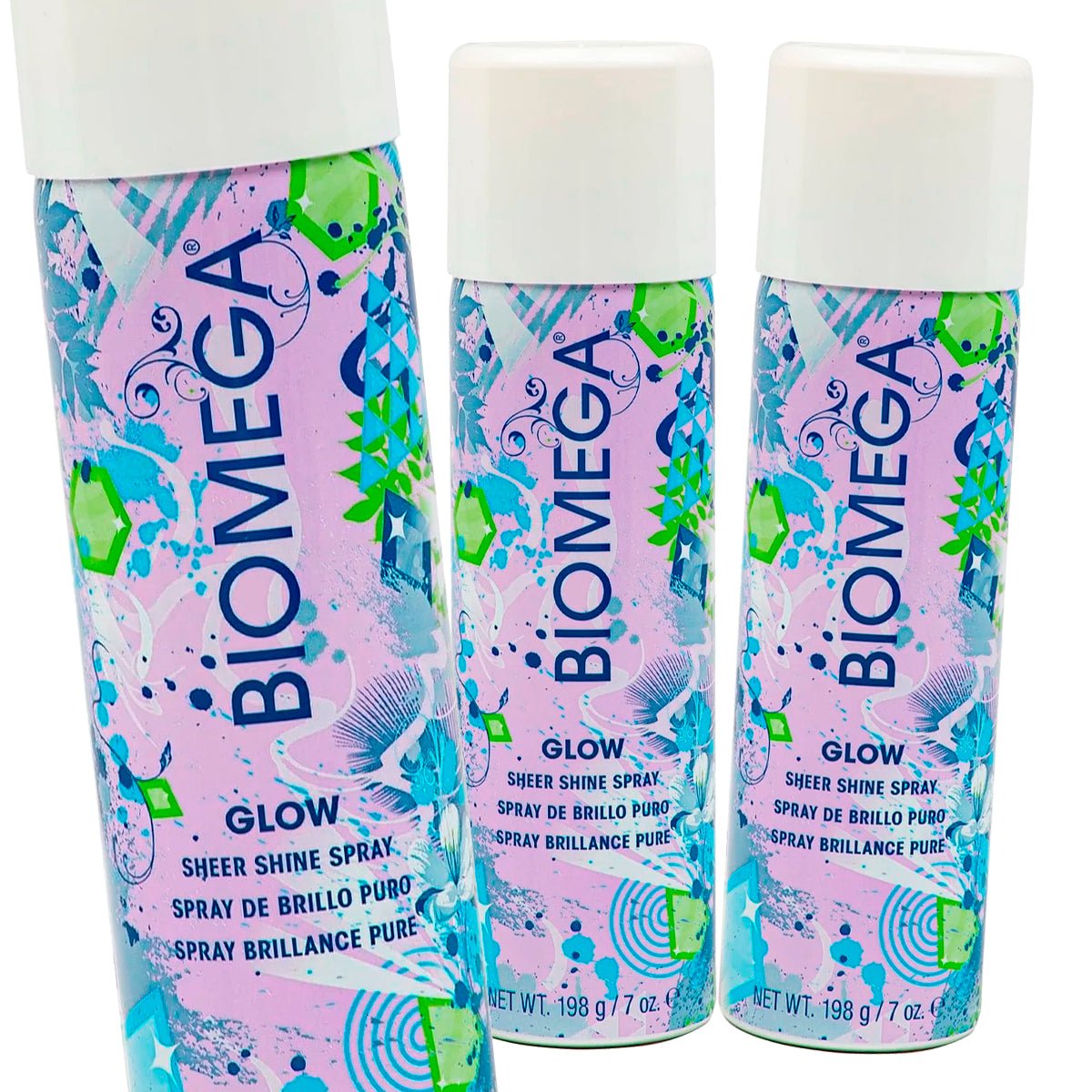 Biomega Glow Sheer Shine Spray 7oz - Pack of 3 - Usa Pro Hair