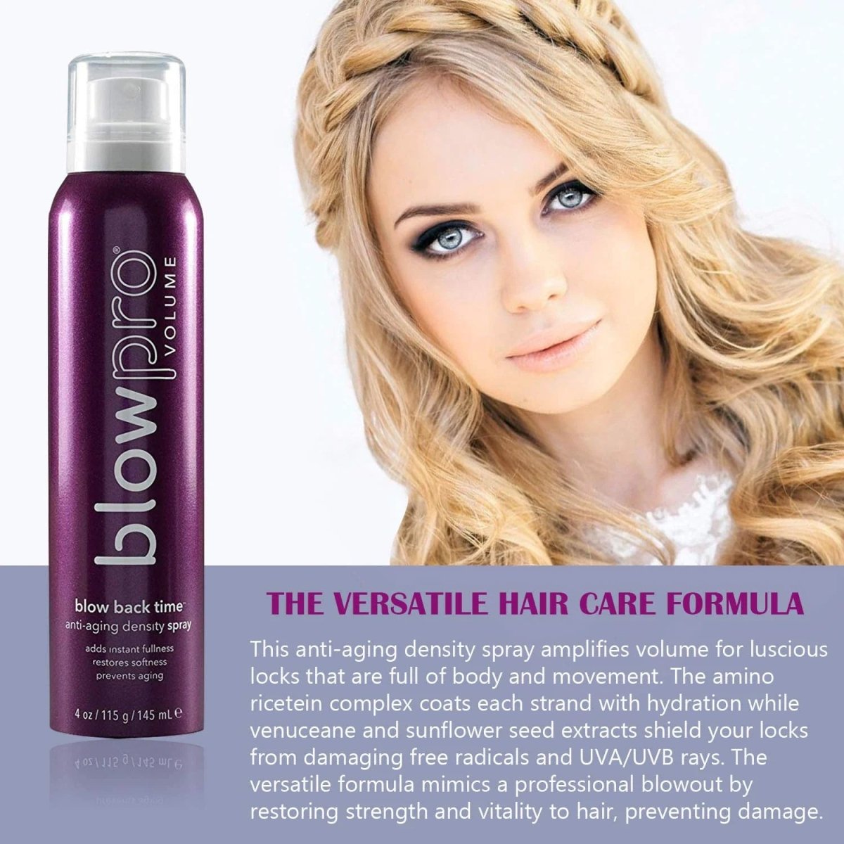 Blow Pro Blow Back Time Anti - Aging Density Hairspray 4 oz - Usa Pro Hair