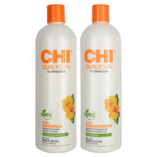 CHI CurlyCare for Defined Curls Shampoo And Conditioner 25oz - Usa Pro Hair