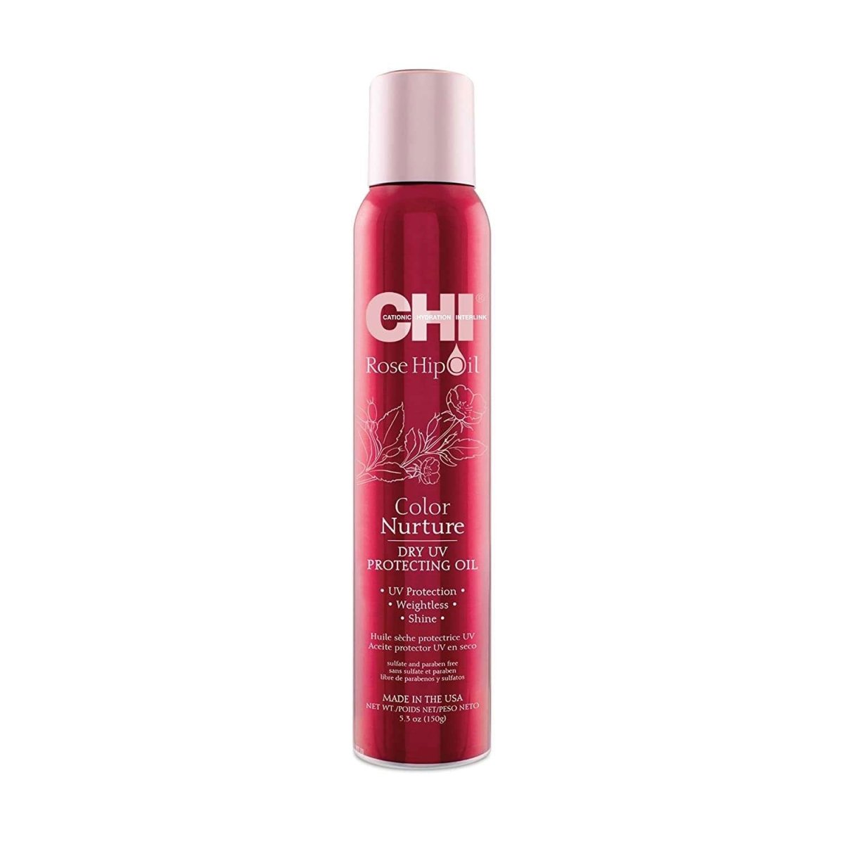 CHI Rosehip Uv Protecting Oil Dry UV Protection Oil, 5.3 Oz - Usa Pro Hair