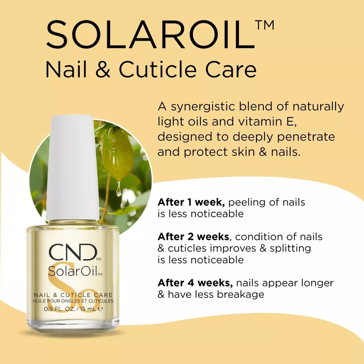 CND Solar Oil Nail & Cuticle conditioner 0.5 oz - Usa Pro Hair