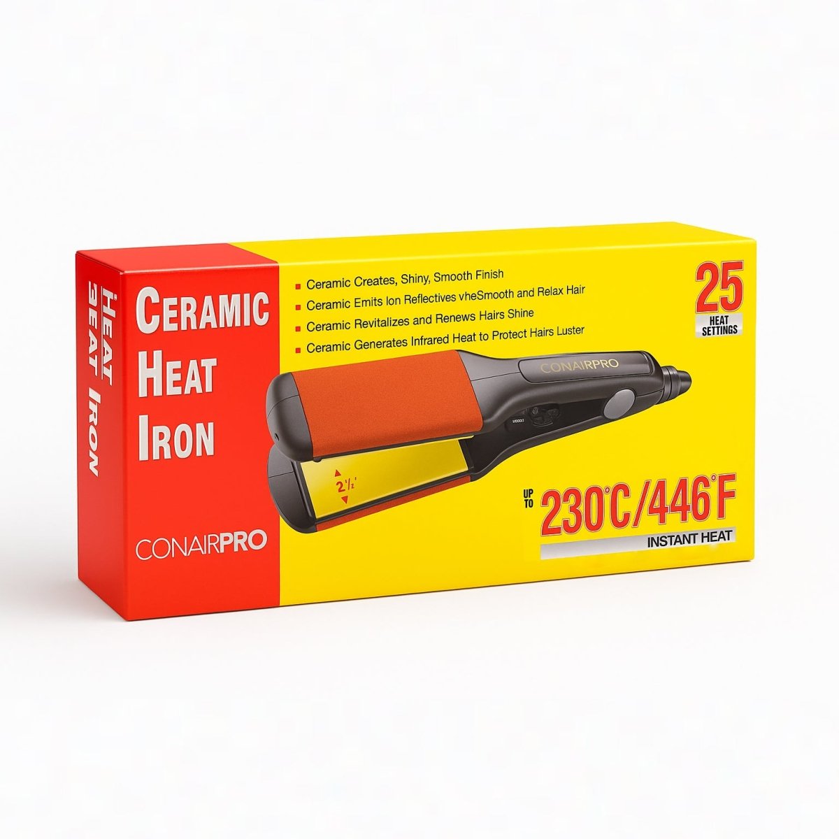 Conair Pro 2 1/2" Ceramic Heat Iron / Model Cp2559 - Usa Pro Hair