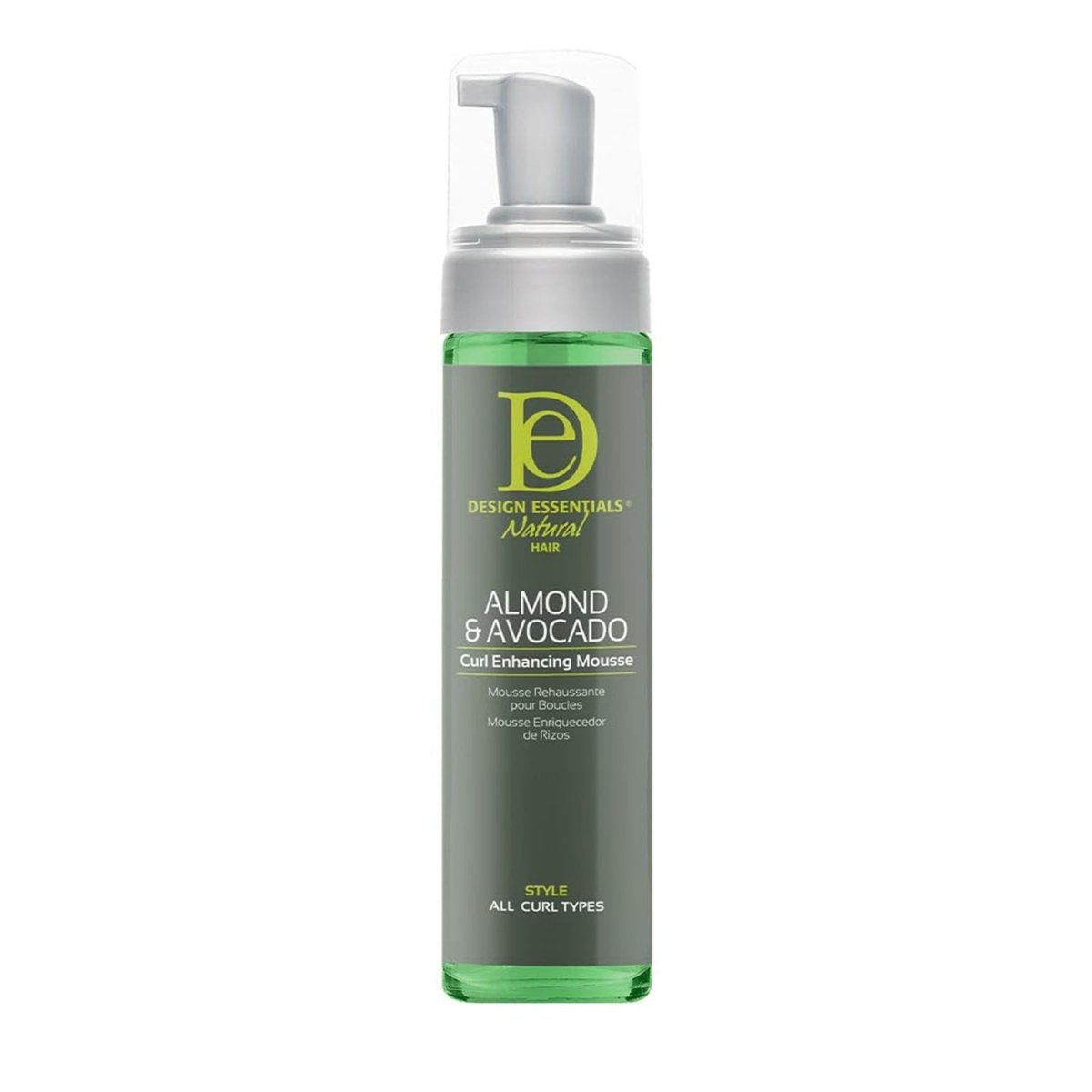 Design Essentials Natural Almond & Avocado Curl Enhancing Frizz - Free Pump Hair Styling Mousse, 7.5 fl oz - Usa Pro Hair