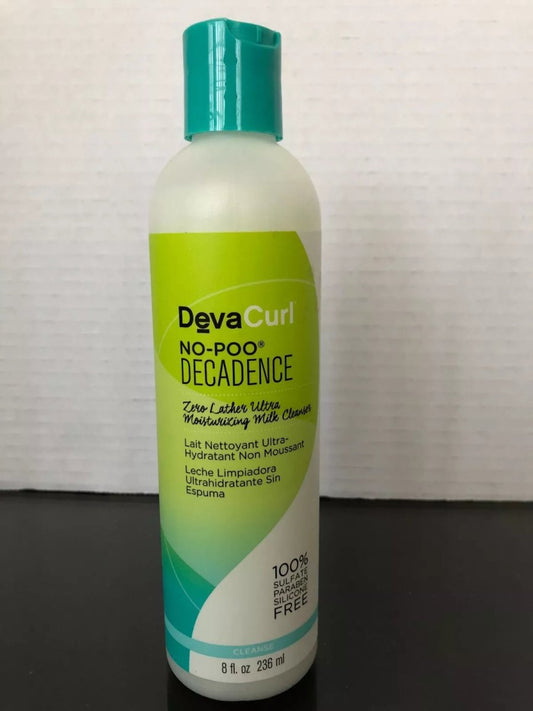 Deva Curl NO - POO Decadence Zero Lather Moisterizing Milk Cleanser - 8 oz. - Usa Pro Hair