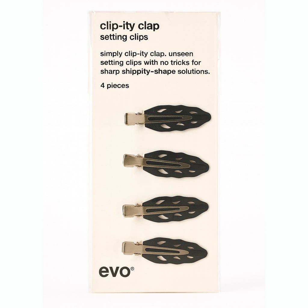 Evo Clip - ity Clap Setting Clips 4pc Set - Securely Hold Hair wo Leaving Imprints - Usa Pro Hair