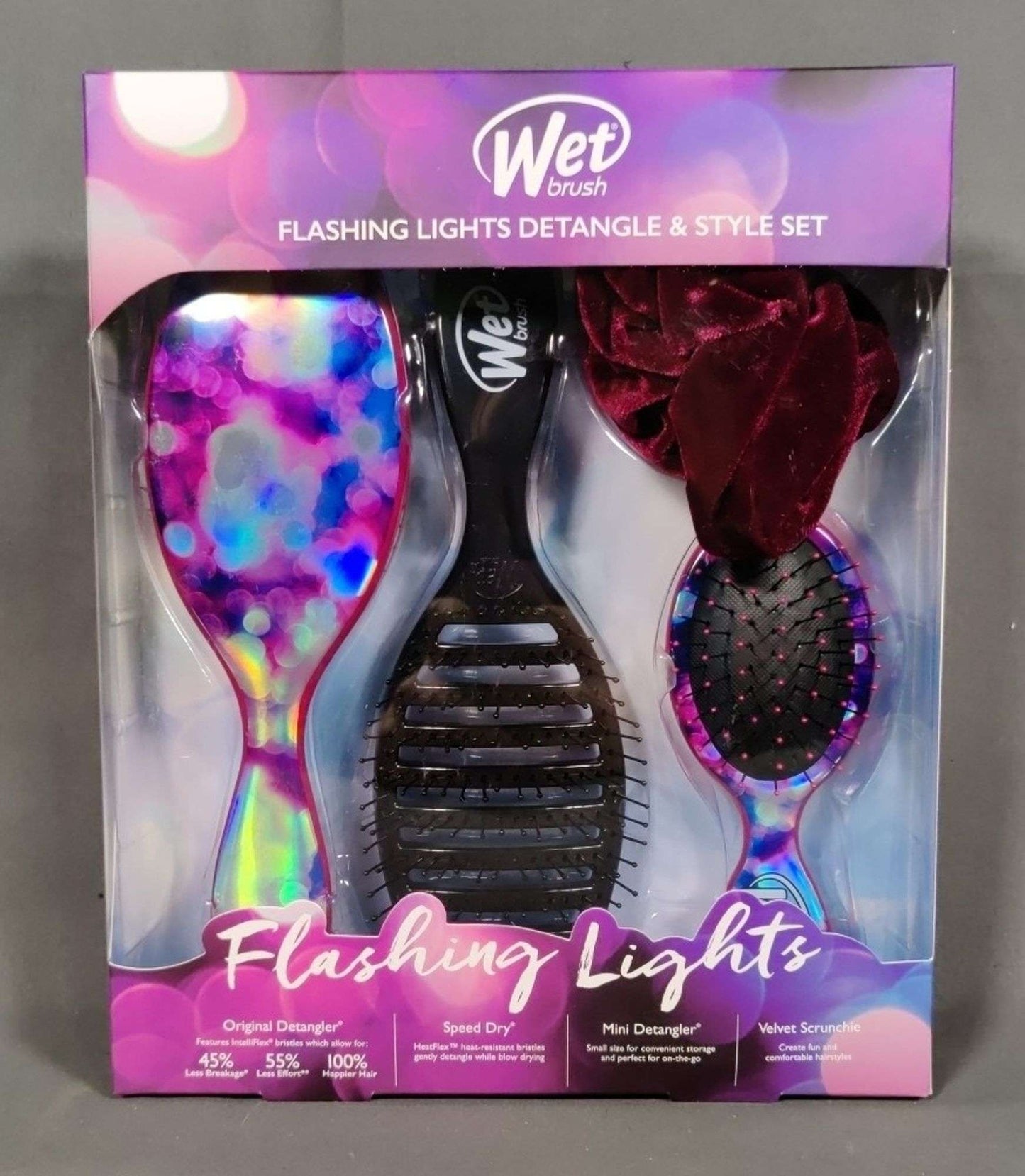 Wet Brush Flashing Lights Detangle & Style Set, Detangler (4 Piece Set)