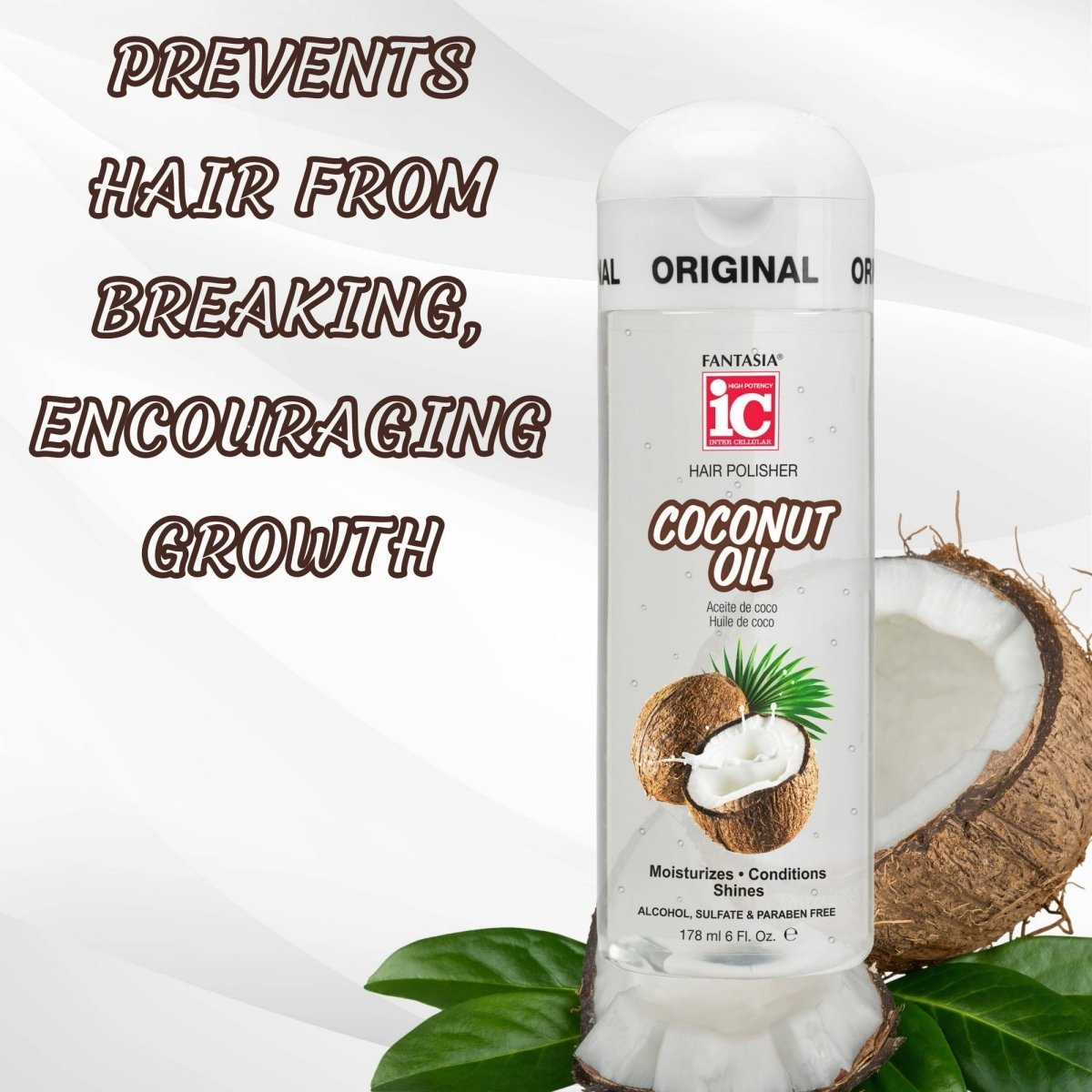 Fantasia ic Coconut Oil Hair Polisher 6 oz - Usa Pro Hair