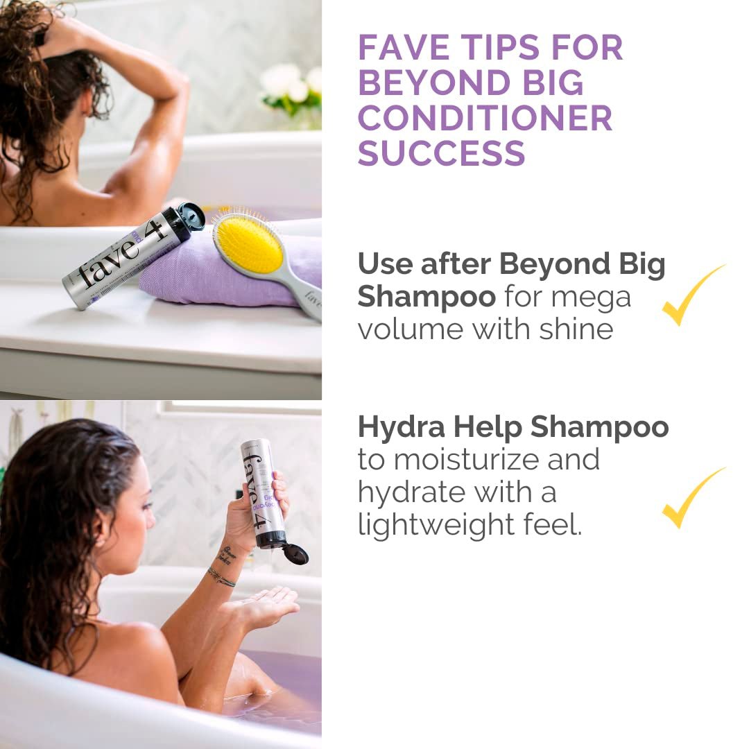 fave4 Beyond Big Volume & Shine Conditioner for Bigger, Fuller Styles 25.36 oz - Usa Pro Hair