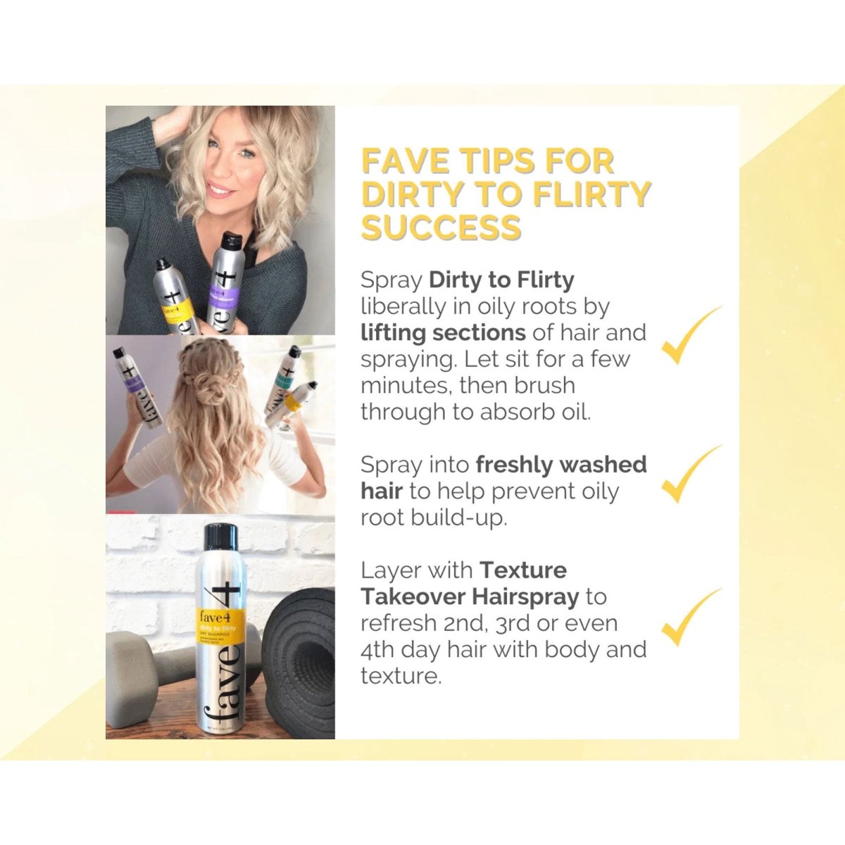 fave4 Dirty to Flirty Dry Shampoo 5 oz - Usa Pro Hair