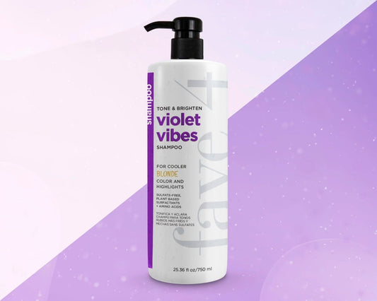 fave4 Violet Vibes Tone Brighten Shampoo 25oz - Usa Pro Hair