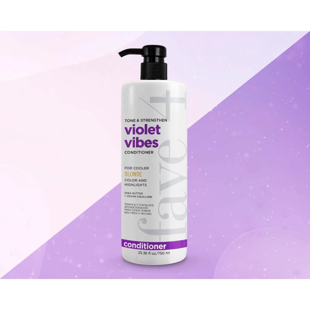 fave4 Violet Vibes Tone Strengthen Conditioner 25oz - Usa Pro Hair