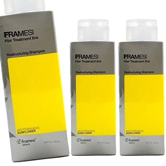 Framesi Ramesi Hair Treatment Line Restructuring Shampoo, 8.5 Ounce - Pack of 3 - Usa Pro Hair