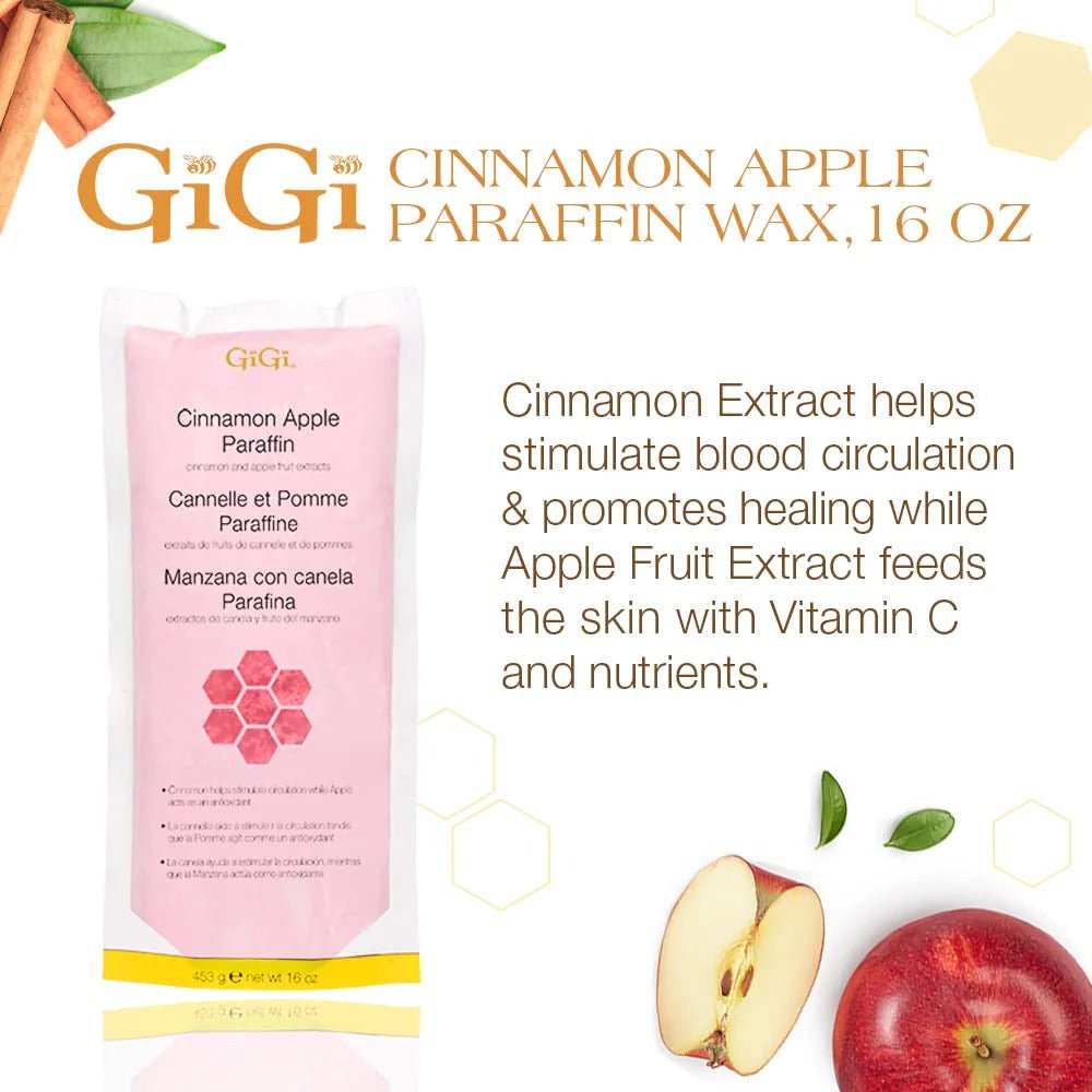 GIGI Paraffin Wax, Cinnamon Apple, 16oz/453g - Usa Pro Hair