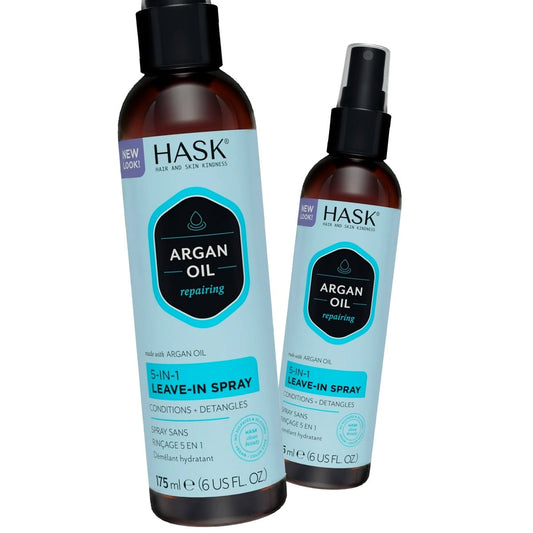 Hask Argan Oil Repairing 5 - in - 1 Leave - in Spray, 6 fl oz - Pack of 2 - Usa Pro Hair