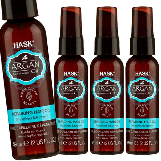 HASK Argan Oil Repairing Hair Oil, 2 fl. oz - Pack of 4 - Usa Pro Hair