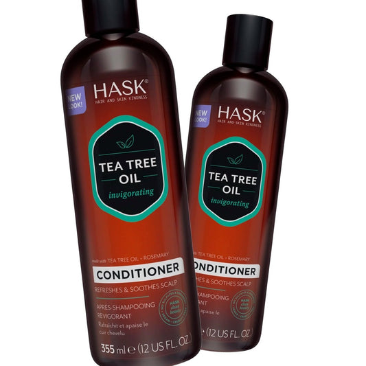 HASK Tea Tree Oil and Rosemary Invigorating Conditioner, 12 fl oz - Pack of 2 - Usa Pro Hair