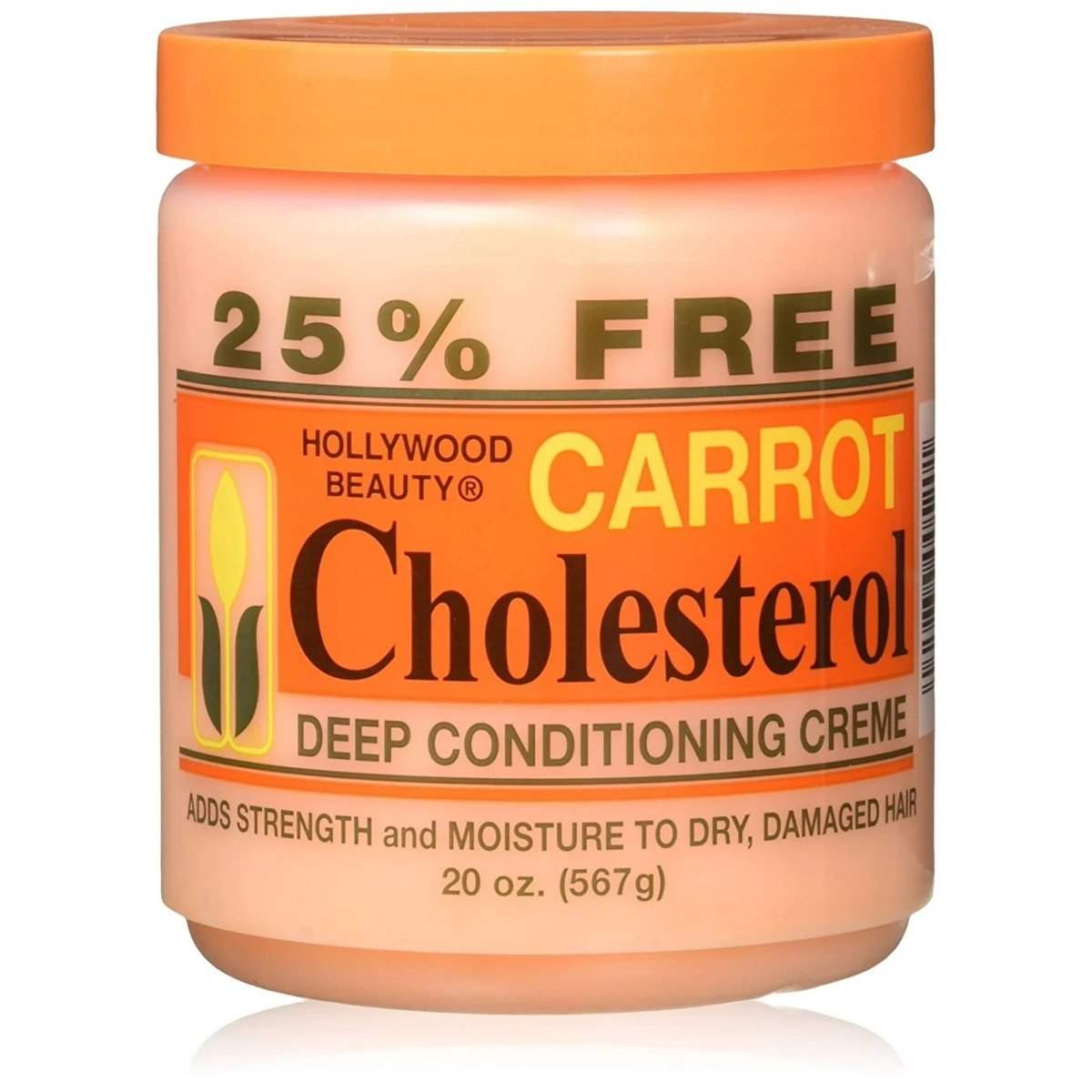 Hollywood Beauty Carrot Cholesterol Deep Conditioning Creme 20 oz - Usa Pro Hair