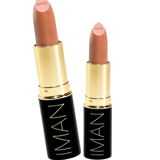 IMAN Luxury Moisturizing Lipstick, Nude 0.13oz - Pack of 2 - Usa Pro Hair