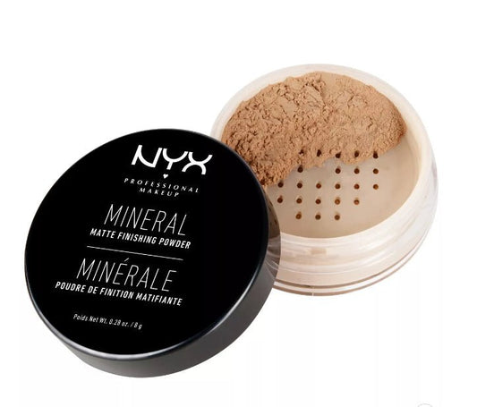 NYX Mineral Matte Finishing Loose Powder Medium/Dark 0.28oz - Usa Pro Hair